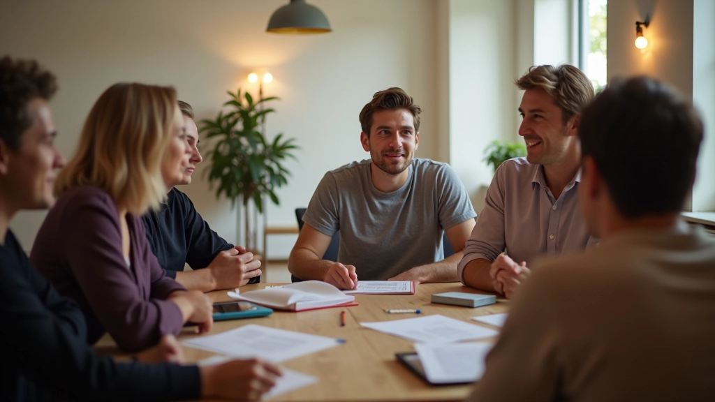 Groupe de personnes en discussion collaborative